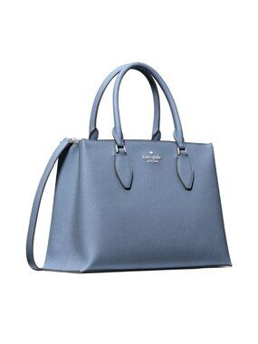 New Kate Spade Rae Medium Satchel Saffiano Cinder Grey (Blue)